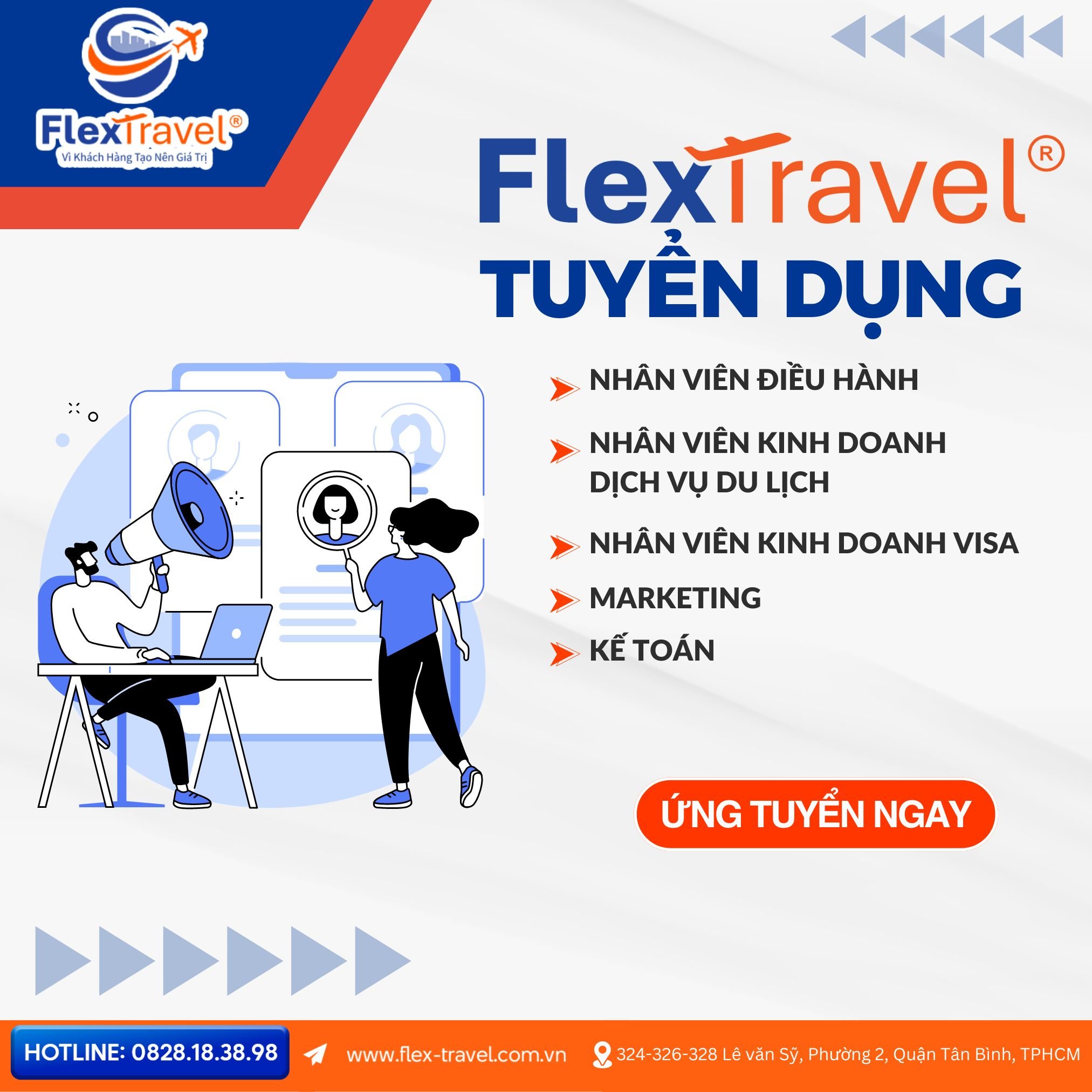 TUYỂN DỤNG NHÂN SỰ CÔNG TY DU LỊCH FLEX TRAVEL – Flex Travel